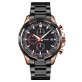 Skmei 9192 Quartz Analog Waterproof 3ATM Stainless Steel Black Gold Luxury Men Wrist Watch